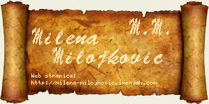 Milena Milojković vizit kartica